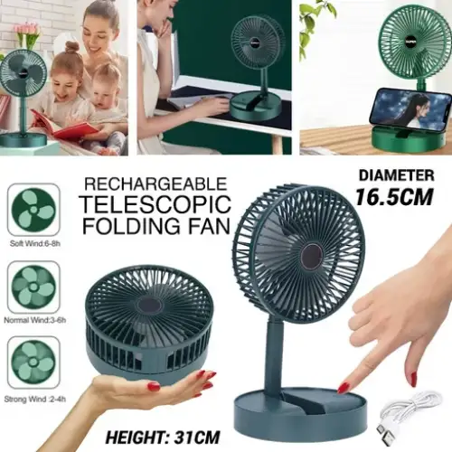 Şarjlı Masaüstü Fan Usb Şarjlı Mini Fan
