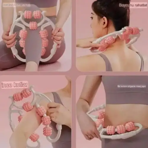 Selülit Masaj Aleti 9 Tekerlekli Lenf Drenaj Rulosu