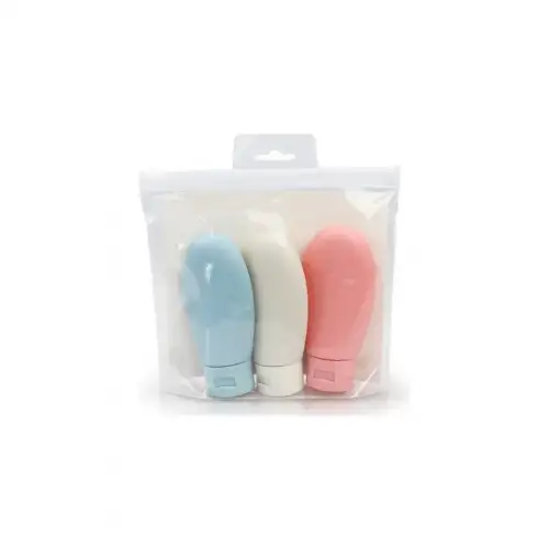 Seyahat Tipi Doldurulabilir Krem Şampuan Kutusu 3 Lü Set