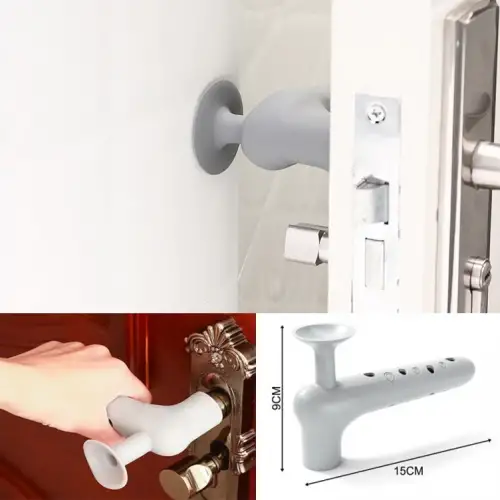 Silikon Duvar Koruyucu Kapı Stoperi Gri