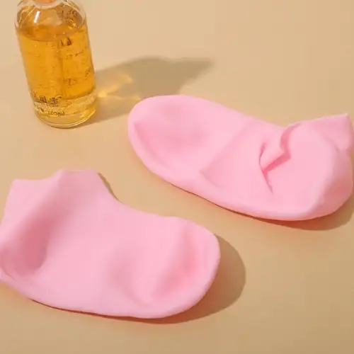 Silikon Nemlendirici Çorap Ayak Bakım Çorabı Pembe