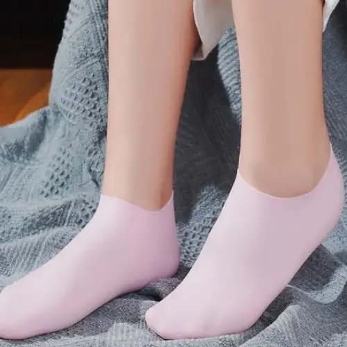 Silikon Nemlendirici Çorap Ayak Bakım Çorabı Pembe