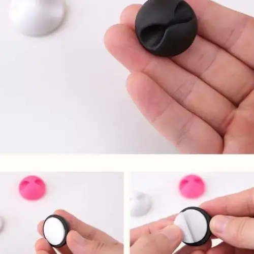 Siyah Beyaz Kablo Sabitleme Klipsi 10 Lu