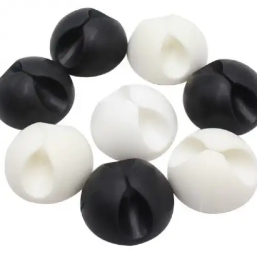 Siyah Beyaz Kablo Sabitleme Klipsi 10 Lu