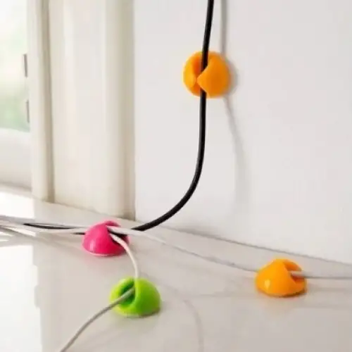 Siyah Beyaz Kablo Sabitleme Klipsi 10 Lu