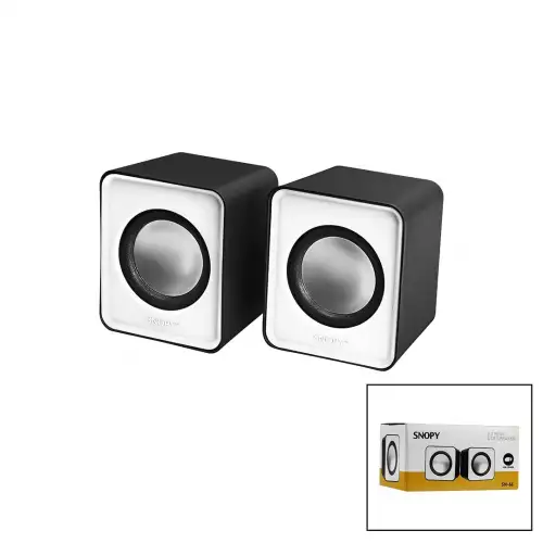 Snopy Sn-66 ( Beyaz ) Usb 2.0 Multimedya 1+1 Hoparlör Speaker Set 6w*100