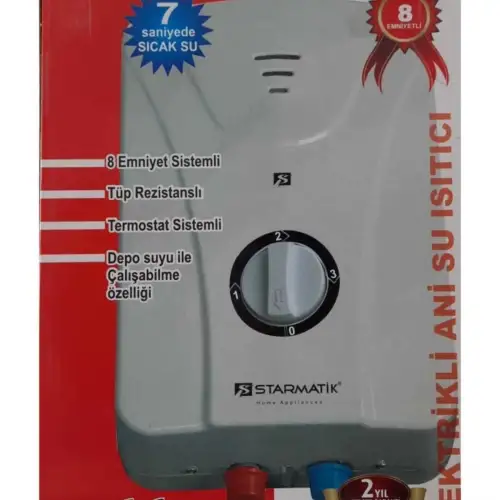 Starmatik Şofben 8 Emniyetli 7000 Wolt Sıfır Ürün Kaliteli