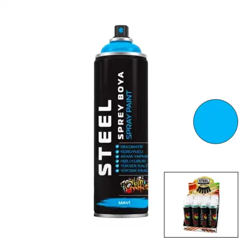 Steel ( Mavi ) Sprey Boya 200ml*12x8