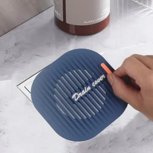 Süzgeçli Lavabo Gider Koruyucu Mat Gri