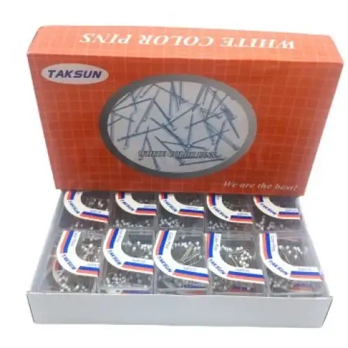 Taksun #03 ( Beyaz ) ( Pls.kutulu ) ( Mini ) Başörtü İğnesi*20x72