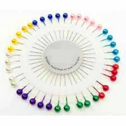 TAKSUN MLS-6038 RENKLİ YUVARLAK DİSK ( 40PCS ) BAŞÖRTÜ İĞNESİ*36X40