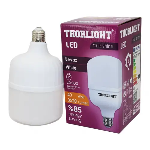 Thorlıght T-40b ( 40w ) E27 Torch T-shape Beyaz Led Ampul*20