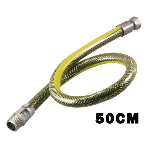 Turconn ( 50cm ) ( Doğalgaz Hortumu ) Flex Çelik Örgülü*50