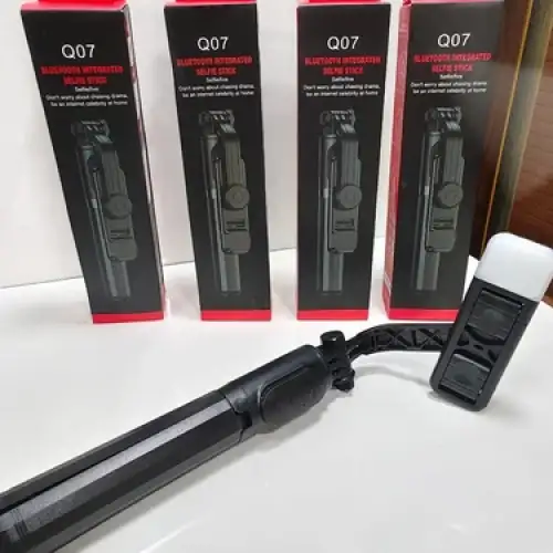 Universal Q07 6 Inç Halka Işık Taşınabilir Bluetooth Selfie Stick Tripod