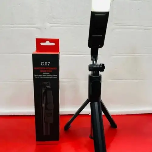 Universal Q07 6 Inç Halka Işık Taşınabilir Bluetooth Selfie Stick Tripod