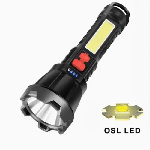 Usb Glare Charging Flashlight El Feneri Zj-05