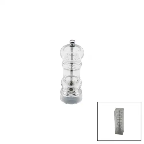 YAKUT-12610 ( KÜÇÜK ) ( ŞEFFAF MİKA KRİSTAL PLASTİK ) BAHARAT ÖĞÜTÜCÜ*72