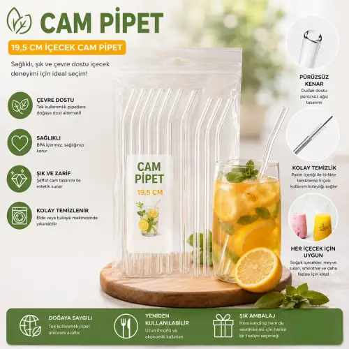 Yakut-12964 ( Cam ) Pipet ( 19.5cm ) ( Poşetli Ambalaj )*25x48