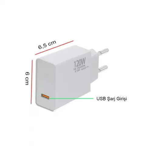 Yk Design 120w Süper Hızlı Şarj Cihazı - Usb Type-c