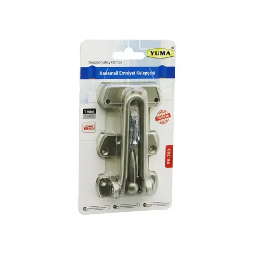 Yuma Ek-200 -702 ( Krom ) Çelik Kapı Emniyet Kelepçe*60