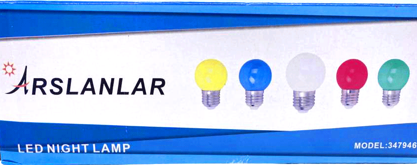 Arslanlar-347946 1w E27 ( Mix ) ( Yuvarlak ) Gece Lambası Ampul*25x6