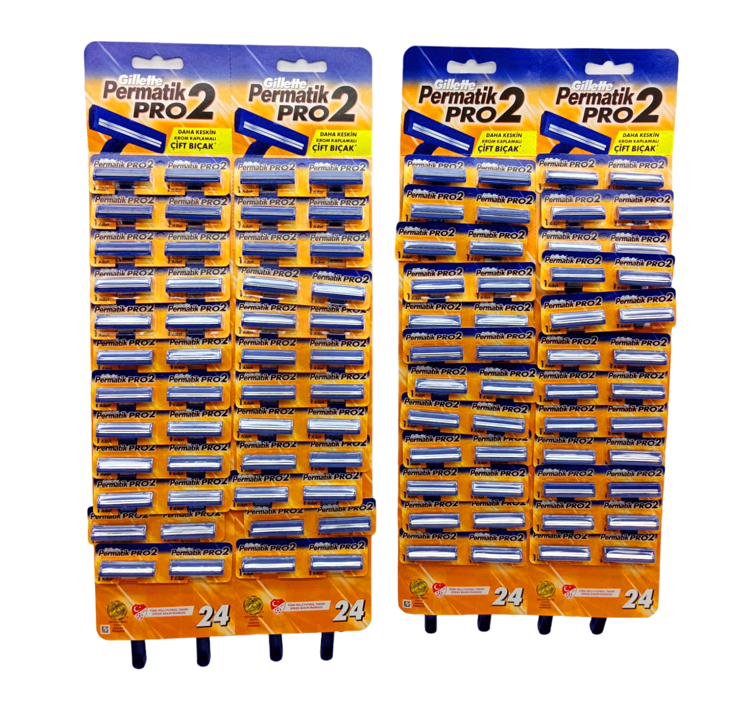 Permatik Pro ( 2 Çift Bıçaklı ) Saplı Jilet ( 96pcs )*1x6
