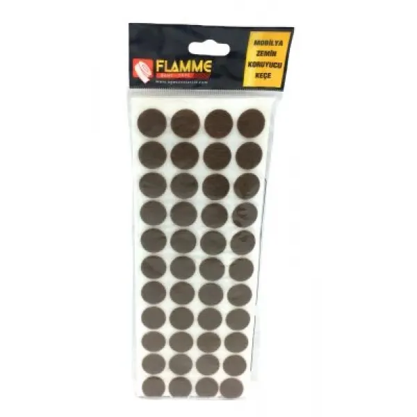 Flamme ( 21mm ) ( Yuvarlak ) Yapışkan Keçe*25x36
