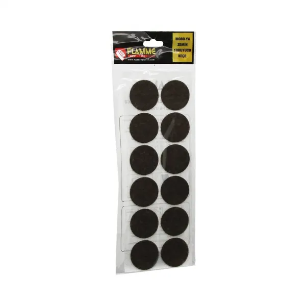 Flamme 38mm Yuvarlak Yapışkan Keçe*25x36