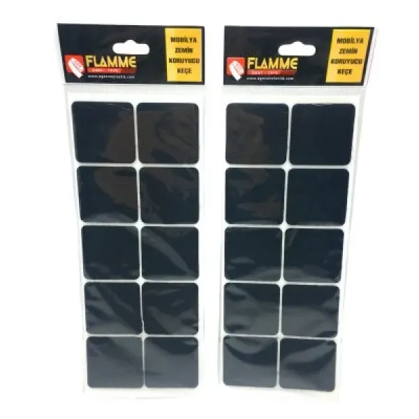 Flamme ( 45mmx45mm ) ( Kare ) Yapışkan Keçe*25x36