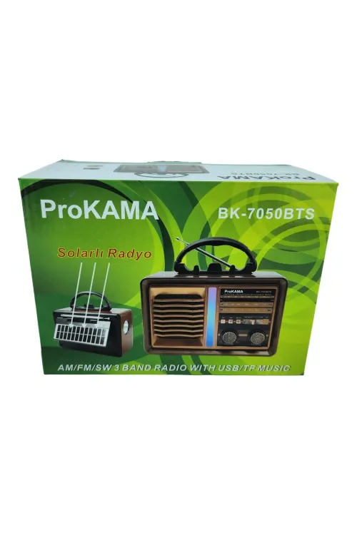 Prokama Çok Fonksiyonlu Ahşap Radyo BK-7050BTS
