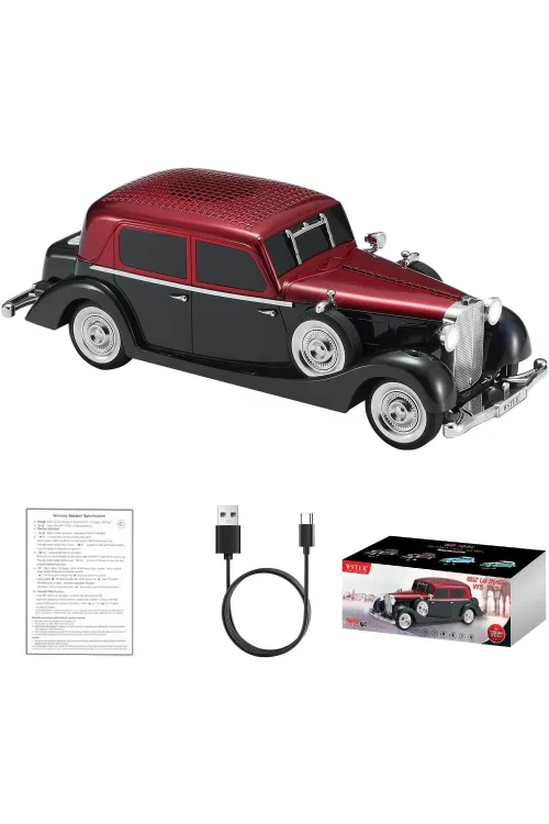 Retro Klasik Araba Bluetooth Hoparlör Kablosuz HD Ses FM Radyo YG-239