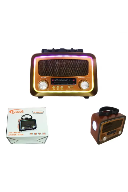 Güneş Enerjili Fenerli Nostaljik Radyo Usb Sd Bluetooth YUEGAN