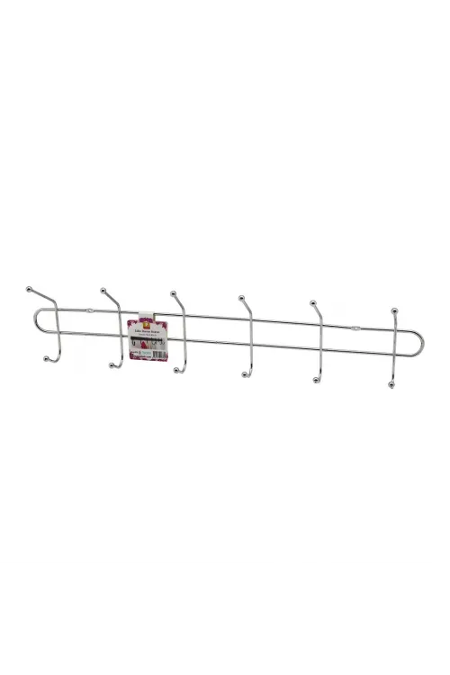 By Polat Kod-878 Lüks ( Krom ) ( 6 Kollu ) ( Duvar ) Askısı ( Mini Krom Misketli )*6x16