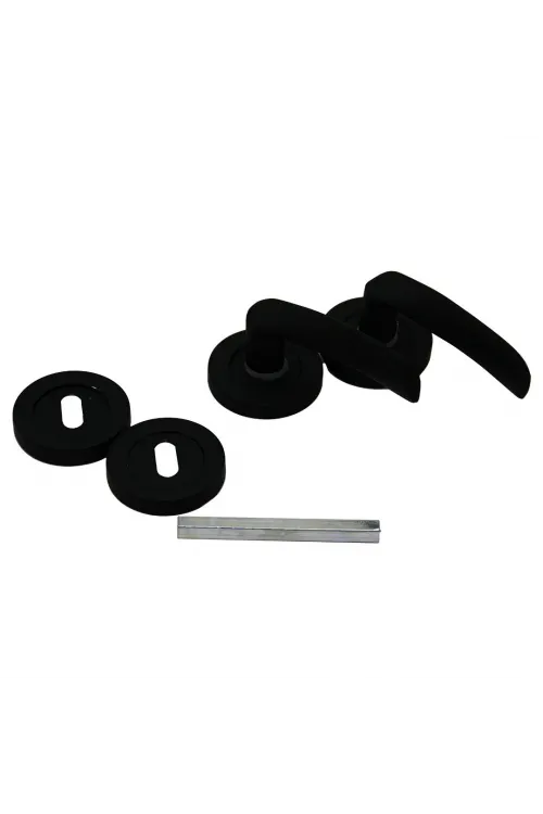 Çelikel Eriş-10 ( Amerikan ) ( Siyah ) Oda Kapı Kolu Takım*5x15