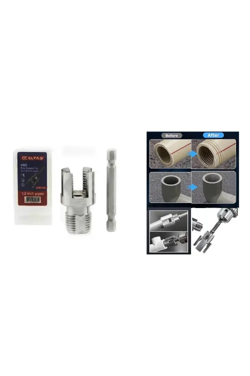 Egonex Eltaş Water Pipe Lrd-138 Plastik Su Borusu ( İç Diş Açma ) Matkap Ucu ( 1/2 )*200