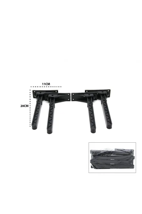 Egonex İBİCO-977 ( SİYAH ) SOFRA AYAK ( KOMPLE PLASTİK ) ( 20CM ) ( AÇ KAPA )*4X50