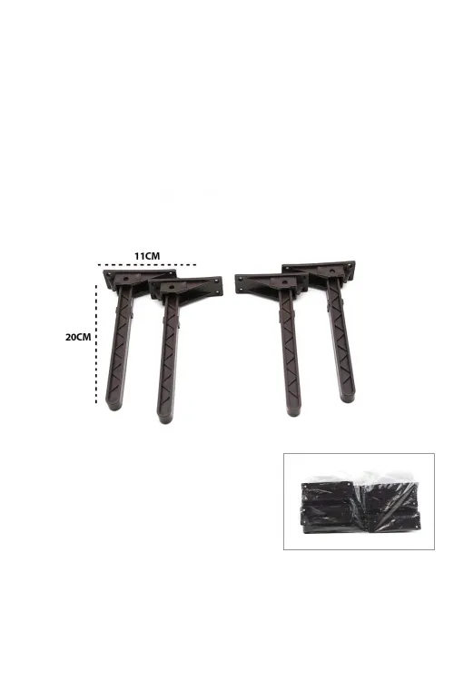 Egonex İBİCO-979 ( KAHVERENGİ ) SOFRA AYAK ( KOMPLE PLASTİK ) ( 20CM ) ( AÇ KAPA )*4X50