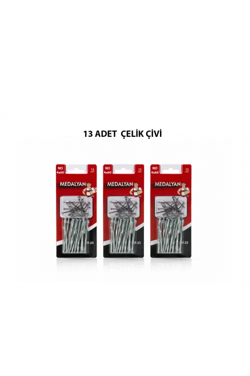 Egonex Medalyan Dl-23 ( 4x60 ) ( 13pcs ) ( Beton ) Çelik Çivi ( 18pcs )*12x12