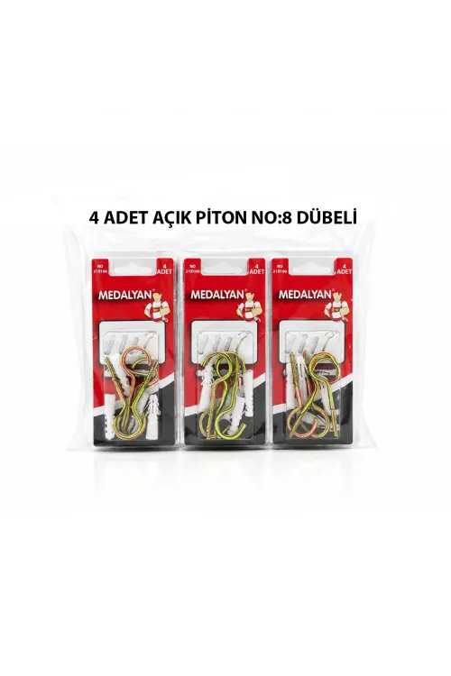 Egonex Medalyan Dl-28 ( 21x100 ) ( 4pcs ) Açık Piton Dübelli*12x10