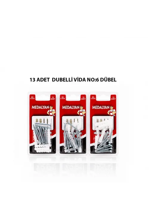 Egonex Medalyan Dl-32 ( 3.5x35 ) ( 13pcs ) Dübelli Vida*12x12