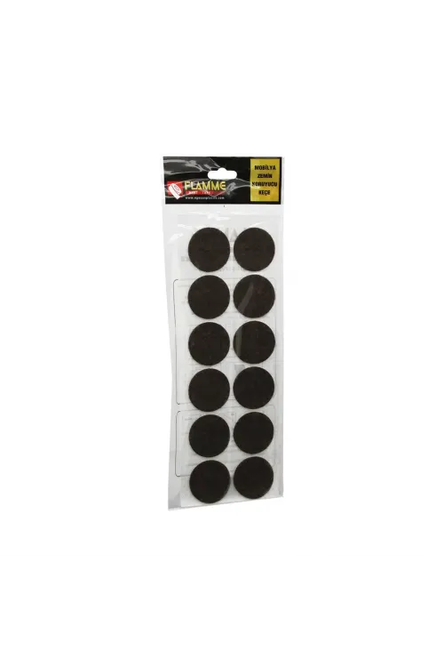 Flamme 38mm Yuvarlak Yapışkan Keçe*25x36