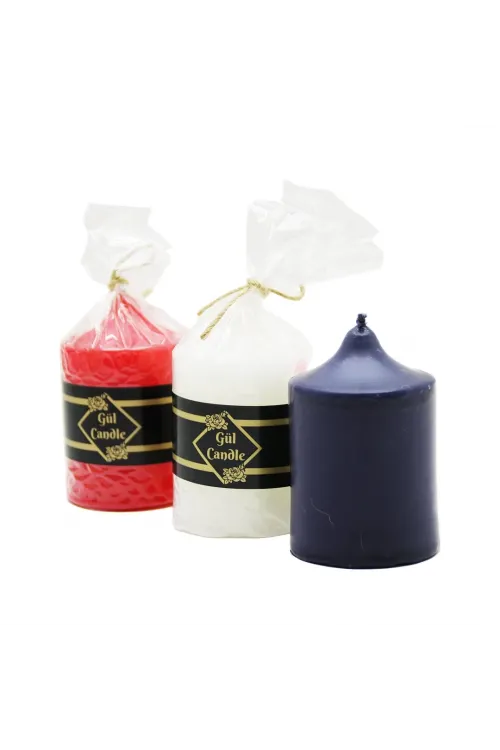 Gül Candle ( 5x7 & Küçük ) ( Renkli ) Takoz Mum*40=k
