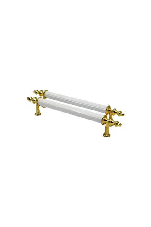 İbico-921 ( Orta & 13cm ) ( Altın & Beyaz ) Boru Kulp*10x5