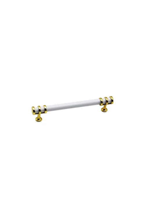 İbico-941 ( 12.8cm ) ( Yüzük Altın & Kulp Beyaz ) Boru Çekmece Kulp*10x5