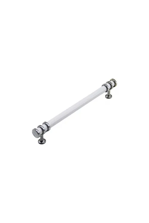 İbico-946 ( 12.8cm ) ( Yüzük Krom & Kulp Beyaz ) Boru Çekmece Kulp*10x5