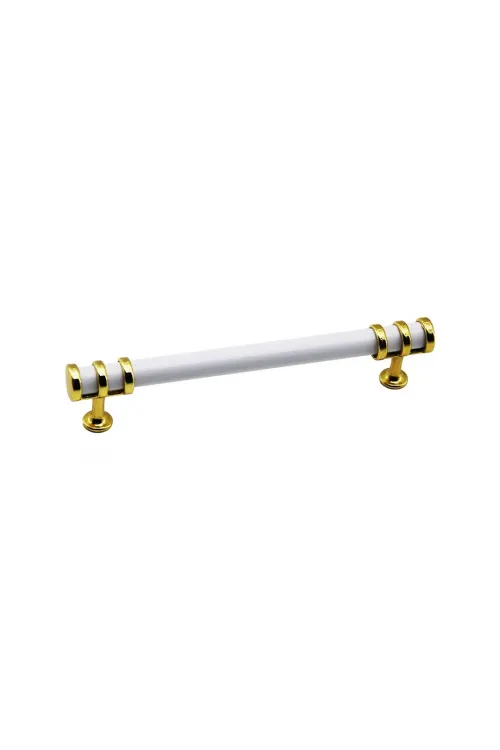 İbico-949 ( 16cm ) ( Yüzük Altın & Kulp Beyaz ) Boru Çekmece Kulp*10x5