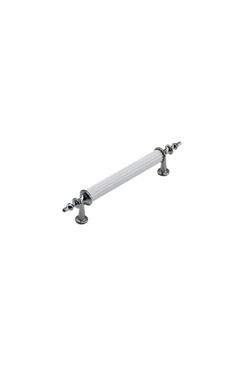 İbico-959 ( 9.6cm ) ( Zirve ) ( Beyaz & Krom ) Boru Kulp*10x5