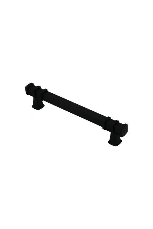 İbico-962 ( 12.8cm ) ( Yüzük Siyah & Kulp Siyah ) ( Kare ) Çekmece Kulp*10x5