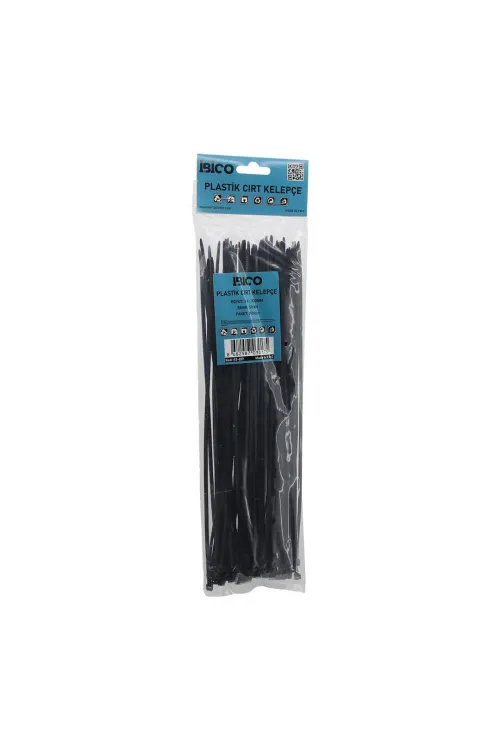 İbico İ13-017 ( Siyah ) ( 3.6x300mm ) Plastik Cırt Kelepçe ( 100pcs )*200