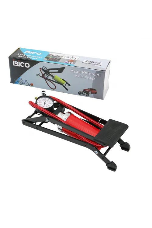 İbico İ18-036 (yatay Model) (kalın Pistonlu) Ayak Pompası ( Oto-araç & Bisiklet-motor Lastik & Top & Şişme Yatak-havuz )*25